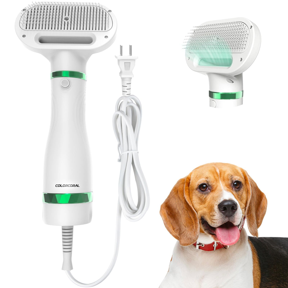 PELUDRY Cepillo y Secador de Mascotas 2 en 1